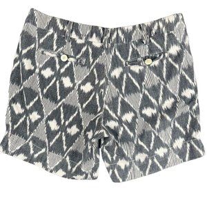 TRUE GRIT DRY GOODS Aztec Southwestern Shorts Black White Cotton Women’s Size 10
